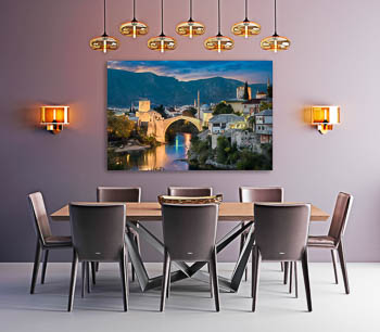 Wandbild | Sonnenuntergang in Mostar