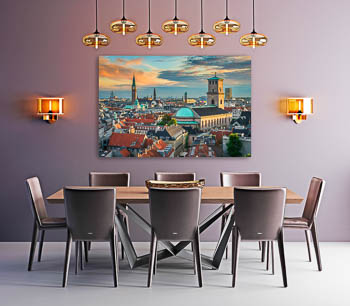 Wall Art | Sunset skyline of Copenhagen