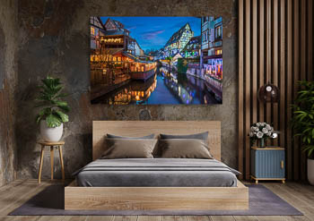 Wandbild | Altstadt von Colmar bei Nacht