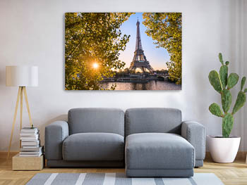 Wandbild | Herbstsonnenaufgang am Eiffelturm in Paris