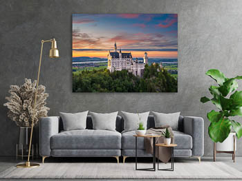 Wall Art | Neuschwanstein Castle at sunset