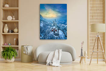 Wall Art | Neuschwanstein Castle on a winter evening