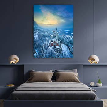 Wall Art | Neuschwanstein Castle on a winter evening