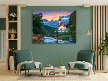 Wall Art | Church of Ramsau in Berchtesgadener Land