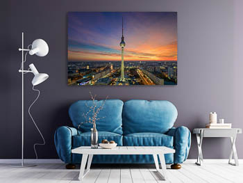 Wall Art | TV tower in Berlin during sunset
