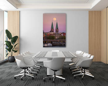 Wandbild | Vollmond über Bremen