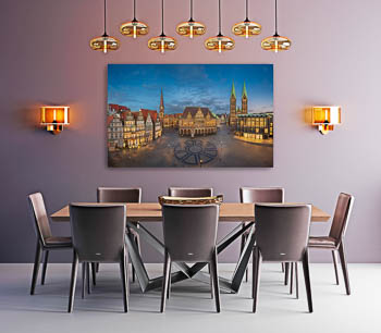 Wall Art | Market square of Bremen at night