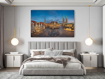 Wall Art | Market square of Bremen at night