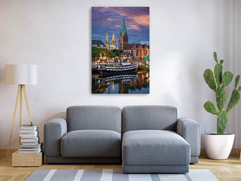 Wall Art | Evening in the historic town of Bremen