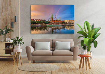 Wall Art | Rainbow over Schlachte in Bremen