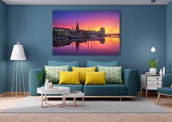 Wall Art | Schlachte in Bremen at sunrise