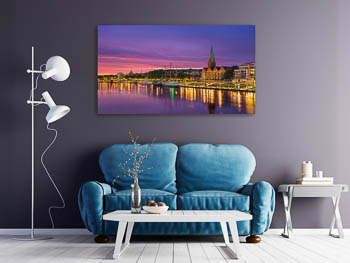 Wall Art | Schlachte in Bremen at sunset
