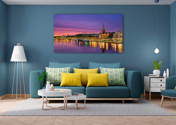 Wall Art | Schlachte in Bremen at sunset