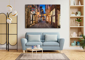 Wandbild | Schnoor in Bremen bei Nacht