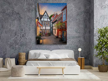 Wandbild | Sonnenaufgang im Schnoor, Bremen