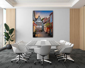 Wandbild | Sonnenaufgang im Schnoor, Bremen