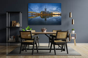 Wandbild | Klimahaus in Bremerhaven bei Nacht