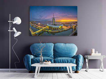 Wall Art | Panoramic view of Klimahaus in Bremerhaven