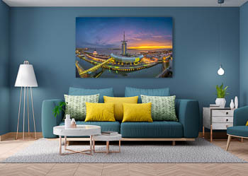 Wall Art | Panoramic view of Klimahaus in Bremerhaven