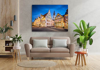 Wall Art | Old town of Celle at night