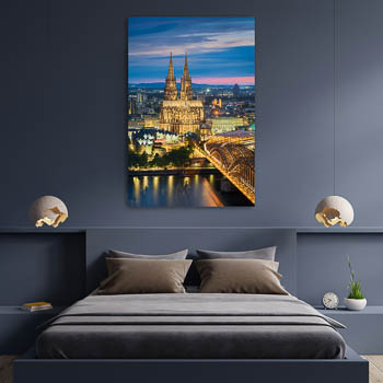 Wandbild | Kölner Dom bei Nacht