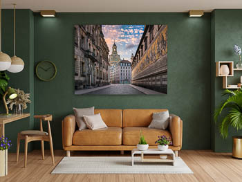 Wandbild | Frauenkirche und Fürstenzug in Dresden