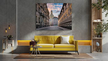 Wandbild | Frauenkirche und Fürstenzug in Dresden