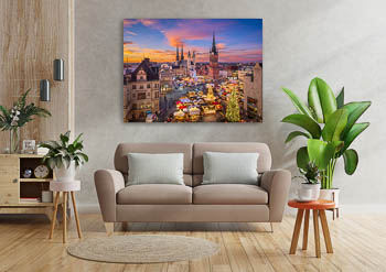 Wall Art | Sunset skyline of Halle (Saale)