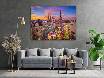 Wall Art | Sunset skyline of Halle (Saale)
