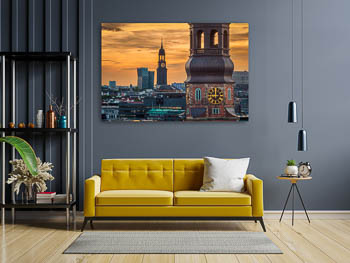Wall Art | Church towers in Hamburg