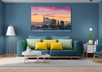 Wandbild | Elbphilharmonie und Michel in Hamburg