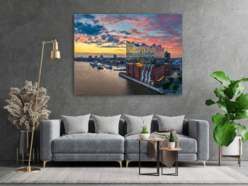 Wandbild | Sonnenuntergang an der Elbphilharmonie in Hamburg