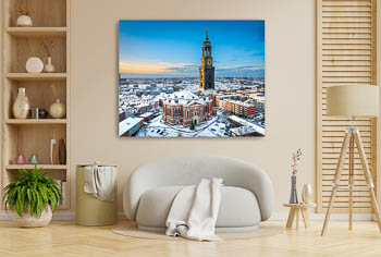 Wall Art | Michel (St. Michael's church) in Hamburg in winter