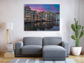 Wall Art | Nikolaifleet in Hamburg during sunset