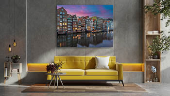 Wall Art | Nikolaifleet in Hamburg during sunset