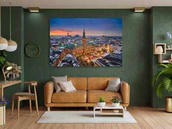Wall Art | Town Hall and Christmas market in Hamburg
