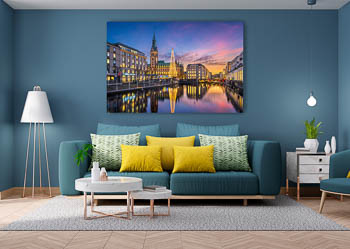 Wall Art | Sunset at the Town Hall in Hamburg