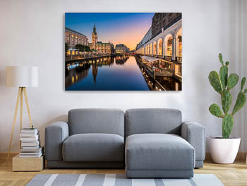 Wall Art | Sunset at the Town Hall in Hamburg