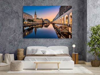 Wall Art | Sunset at the Town Hall in Hamburg