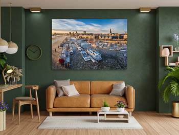 Wall Art | Floating ice on the Elbe river in Hamburg