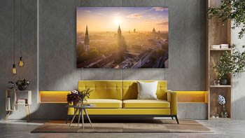 Wall Art | Old town of Hannover on a foggy morning