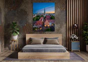Wall Art | Old town of Hannover with Kreuzkirche church