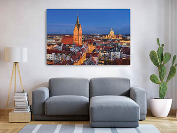 Wall Art | Aerial view of the old town of Hannover