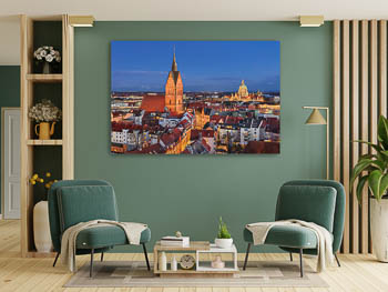 Wall Art | Aerial view of the old town of Hannover