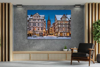 Wall Art | Marktkirche and old town of Hannover in winter