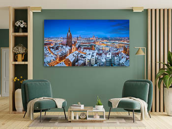 Wandbild | Winterliche Skyline von Hannover