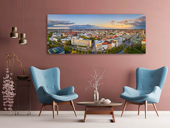 Wandbild | Skyline von Hannover bei Sonnenuntergang