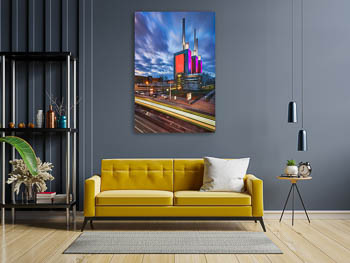 Wall Art | Night at the Linden power station in Hannover