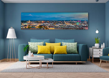 Wall Art | Skyline panorama of Hannover at night