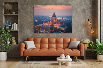 Wall Art | Aerial view of the Town Hall of Hannover